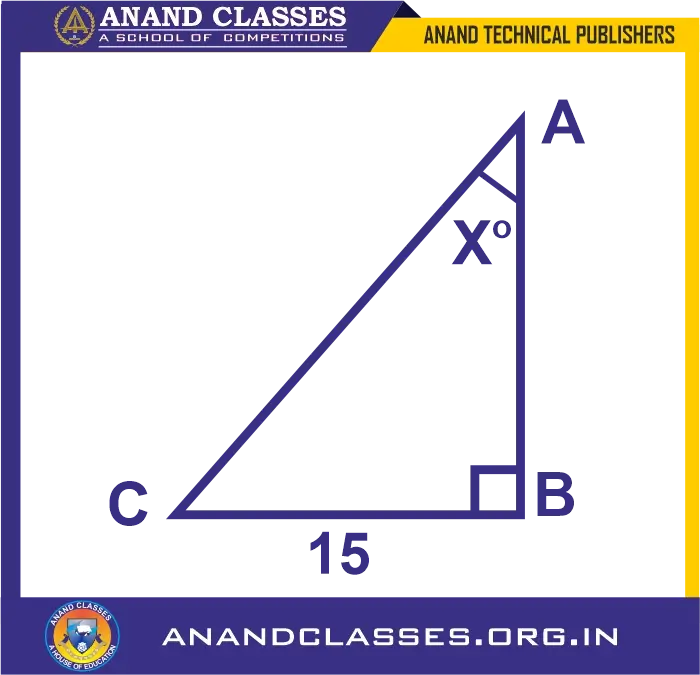 In triangle ABC; ∠ABC = 90o, ∠CAB = xo, tan xo = 3/4 and BC = 15 cm. Find the measures of AB and AC.