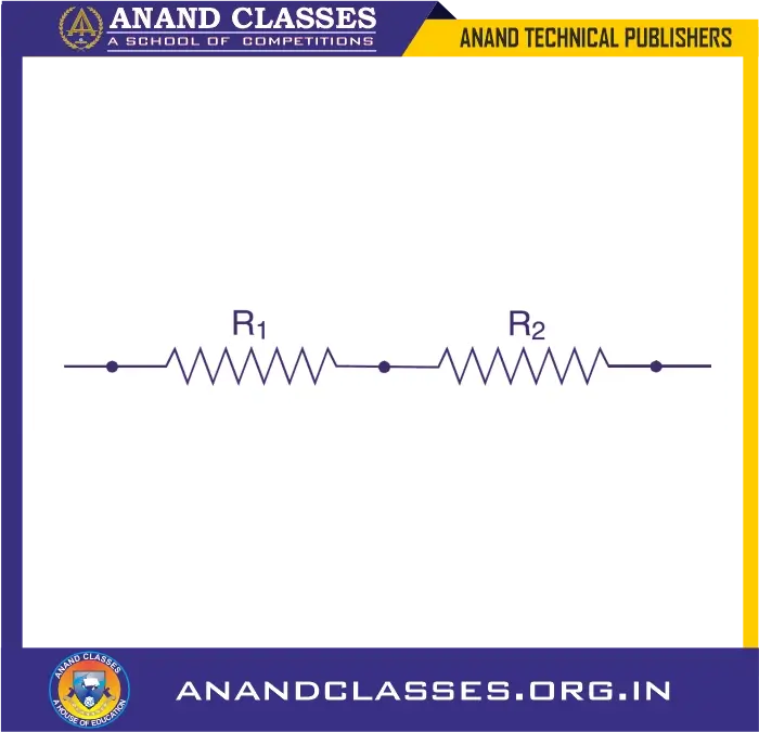 two resistances $R_1$ and $R_2$ are connected in series.