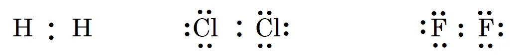 H2, O2, N2, Cl2, F2,
etc. The bond is known as non-polar covalent bond, electron pair is exactly midway between the two nuclei.