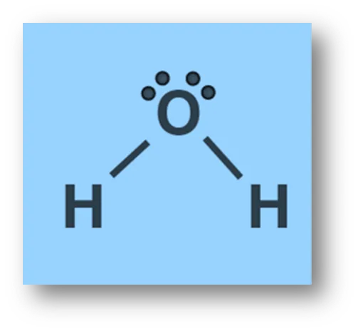 Water has 2 bond pairs and 2 lone pairs on O- atom